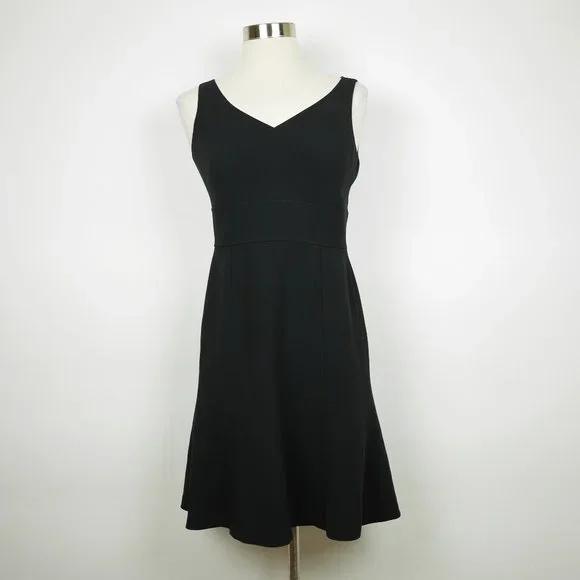 Ann Taylor | Dresses | Ann Taylor Womens P Black Sleeveless Fit Flare Dress  Knee Length Workwear | Poshmark